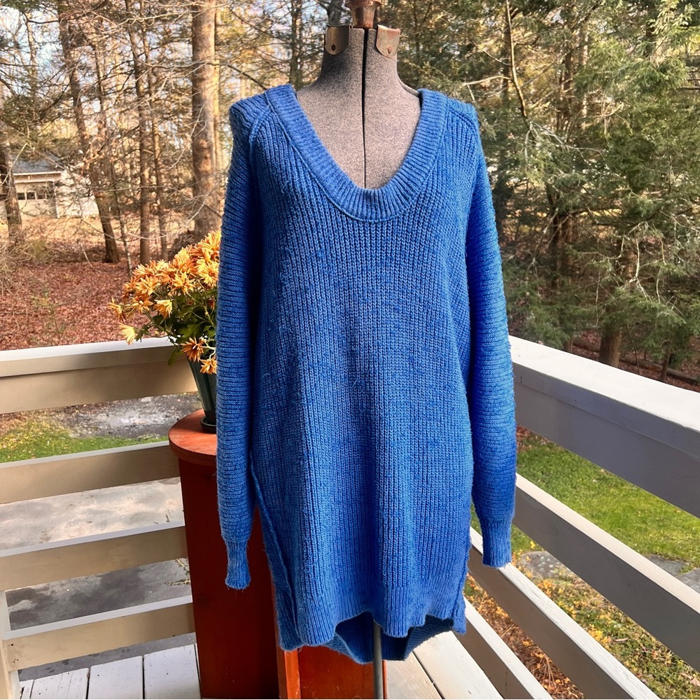 Free People Sunday Scoop Oversized Hi-Low Sweater Tunic